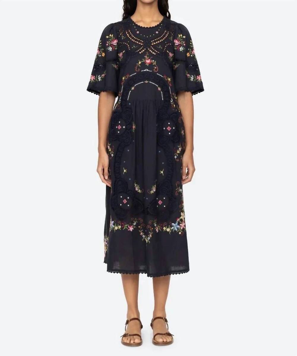 NEW SEA edwina dress in navy
